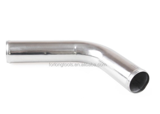Conexión de soldadura de aluminio forjado 45 grados curvas de codo tubo con superficie pulida y acabado
