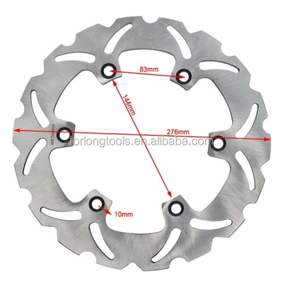 Reemplazo/reparación Finalidad Honda VFR Z 400 CBR F 600 Rotor del disco delantero del freno 276mm Tamaño con 6 orificios de montaje en la posición delantera