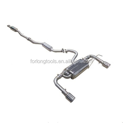 Tubo de escape modificado de acero inoxidable brillante para Mitsubishi Lancer y control de válvulas