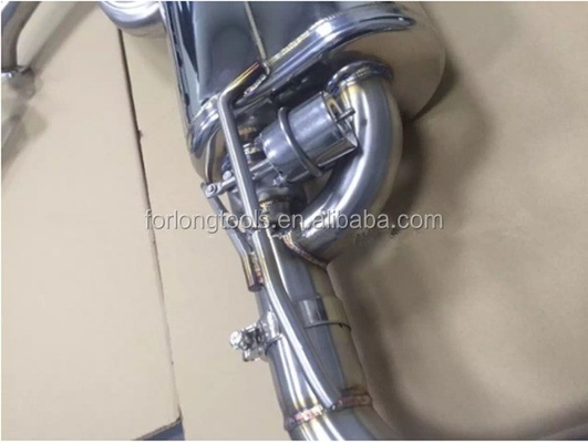 Tubo de escape modificado de acero inoxidable brillante para Mitsubishi Lancer y control de válvulas