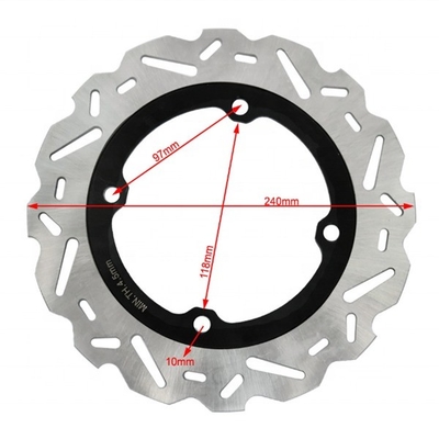Posición trasera Rotor de freno de disco fijo de 240 mm para bicicleta de carreras Honda CB F 500 CB X 500 CBR R 500 Frenado suave y silencioso