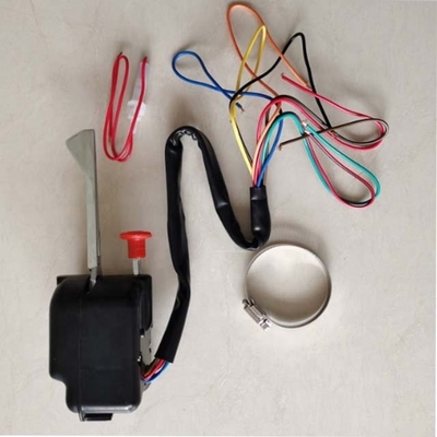 Automóvil universal Columna de cromo negro montado con interruptor de señal de giro con botón de peligro para reemplazar / reparar Durabilidad excepcional