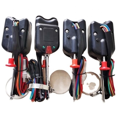 Automóvil universal Columna de cromo negro montado con interruptor de señal de giro con botón de peligro para reemplazar / reparar Durabilidad excepcional