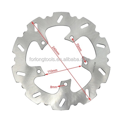 Freno de disco de motocicleta de acero inoxidable de 240 mm para BMW G 650 X Moto 650 Agujero de montaje fijo y resistente 5 espesor 4,5 mm