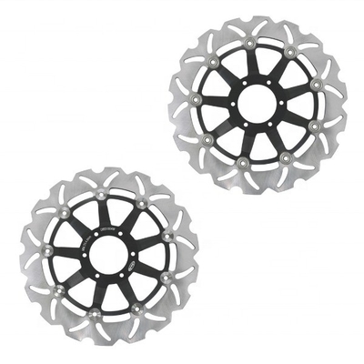 6 agujeros de montaje 296MM Motocicleta de acero inoxidable rotor de disco flotante de freno para Honda CBR F 600 Crossrunner 800 VFR 800