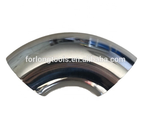 1.5mm espesor 304 acero inoxidable 90 grados de flexión Codo Conexión de tubería de escape soldadura redonda 3 INCH / 76MM resistente a la corrosión