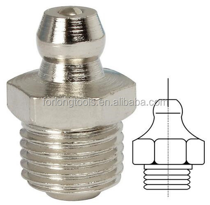 Sleeve de perforación y conexión de botones 1/4 &quot;-19 BSP acero inoxidable grasa recta de ajuste de tapa con código de cabeza plana redonda