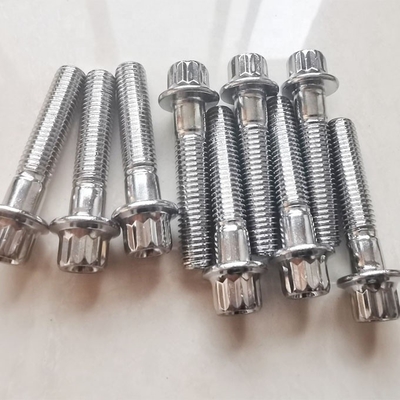 Compatibilidad universal M7x32 acero cromado 12 puntas perno de rueda con ajuste universal y revestimiento cromado duradero