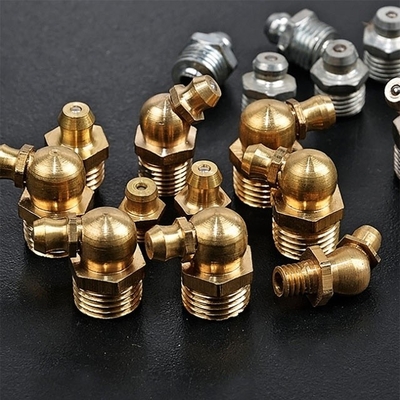 Cobre resistente a altas temperaturas M8 M10 M6 5/16-24 1/4-19 1/4-28 Grasa Zerk Punto de ajuste para aplicaciones industriales