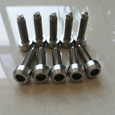 Fácil de instalar y duradero M7 * 24mm Titanio tornillos de borde dividido para el acabado natural estándar BBS DIN