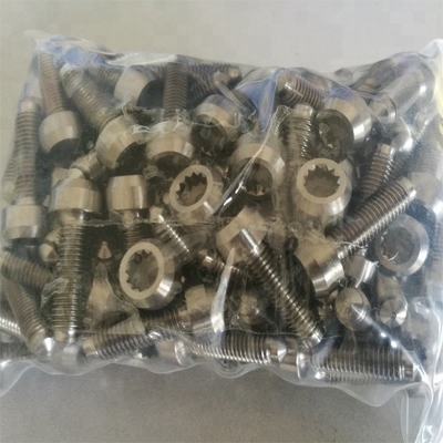 Fácil de instalar y duradero M7 * 24mm Titanio tornillos de borde dividido para el acabado natural estándar BBS DIN