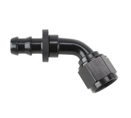 Soporte personalizado de cabeza redonda código negro de aluminio Push-On Kit de ajuste de extremo de manguera AN6 9PCS conexión femenina y duradero