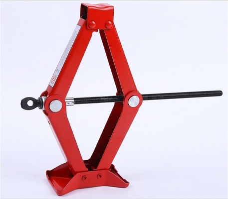 Jack de tijeras rojo de 1,5 toneladas para reparación de automóviles Alturas máximas 385 mm Alturas mínimas 105 mm Manual de soporte Jack mecánico Herramienta de reparación de automóviles