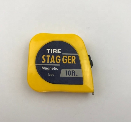 Acero amarillo 3M 10 pies de neumático Stagger cinta medida con 1/4 de pulgada de ancho de la hoja asequible y de construcción de trabajo pesado