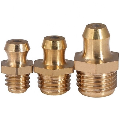 Accesorios universales para automóviles de latón recto grasa hidráulica pezón M6 M8 M10 para camión de excavadora de carga pesada OE NO.