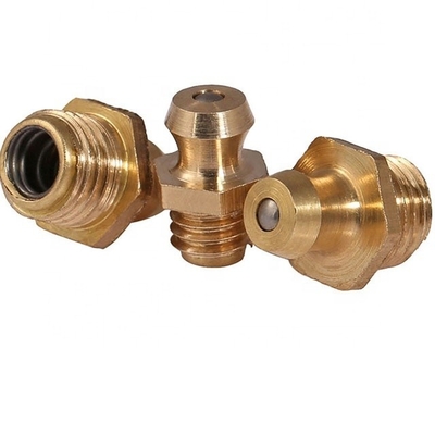 Accesorios universales para automóviles de latón recto grasa hidráulica pezón M6 M8 M10 para camión de excavadora de carga pesada OE NO.