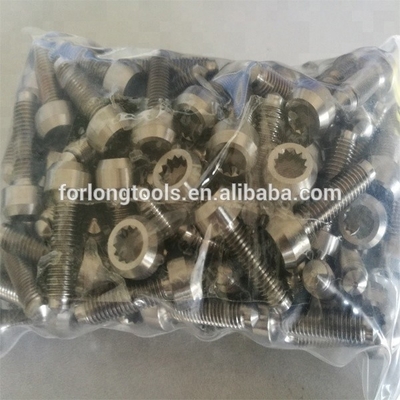 6AL-4V aleación de titanio M7 * 1.0 tornillos de borde dividido para BBS acabado natural 24.5mm listo para el envío