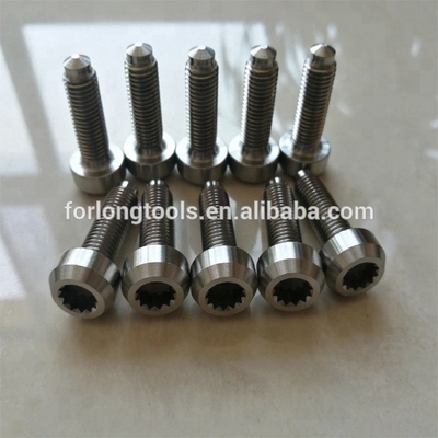 6AL-4V aleación de titanio M7 * 1.0 tornillos de borde dividido para BBS acabado natural 24.5mm listo para el envío