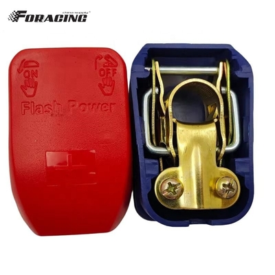 Terminals de baterías universales Capa de protección de plástico para abrazaderas de terminales de cable de automóvil Conectores en material azul y rojo