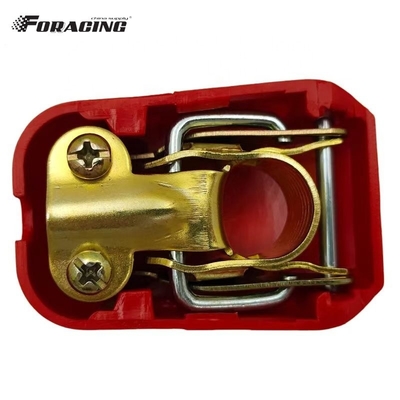 Terminals de baterías universales Capa de protección de plástico para abrazaderas de terminales de cable de automóvil Conectores en material azul y rojo