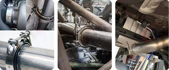 1.5-6.0 Universal 304 V banda de acero inoxidable de los abrazaderos de escape con equipo de brida masculino femenino año universal universal