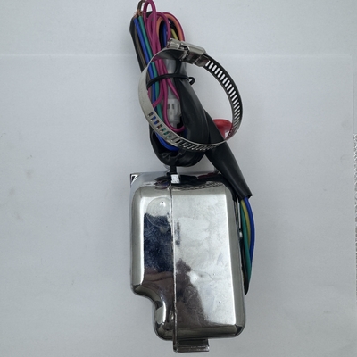 OEM Tamaño estándar Universal de la calle Columna de cromo montado Conmutador de señal de giro con botón de peligro y palanca de atenuación Fácil de instalar
