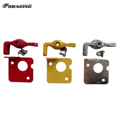 Actualice el interruptor de aire acondicionado de su automóvil con este kit de palanca de bloqueo de interruptor de batería en amarillo rojo y plateado para garantizar la seguridad