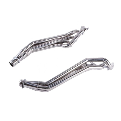 Cabecera de tubo largo de escape de acero inoxidable universal para Mustang Carro de carreras múltiple Plata Propósito de reemplazo / reparación