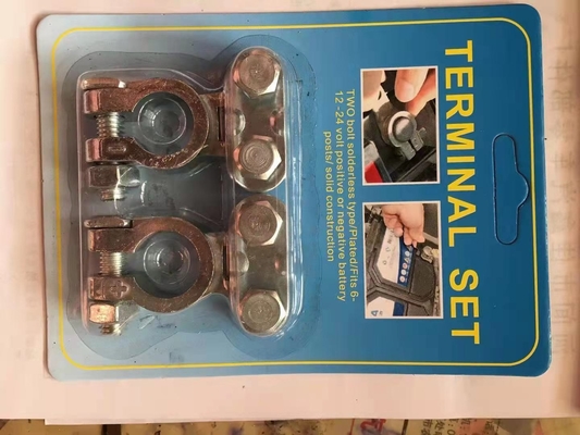 Terminal de baterías de automóviles universal de 12V-24V con tipo de abrazadera positiva y negativa personalizable para un rendimiento óptimo