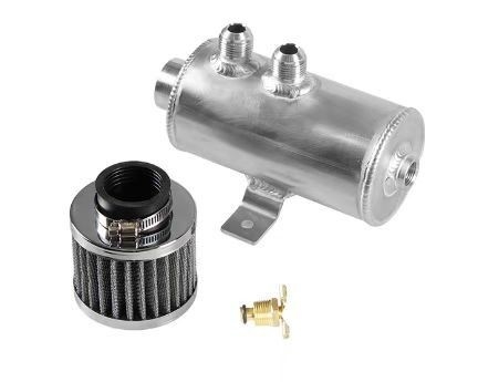 750 ml de aceite universal puede capturar el tanque de depósito de aluminio pulido W/ filtro respirador desconcertado AN10 para un rendimiento sin igual