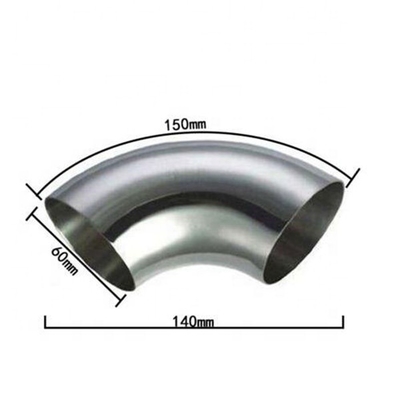 304 de acero inoxidable de grado 90 de soldadura curva de codo redonda con forma de acabado pulido de 1,5 mm de espesor de fundición