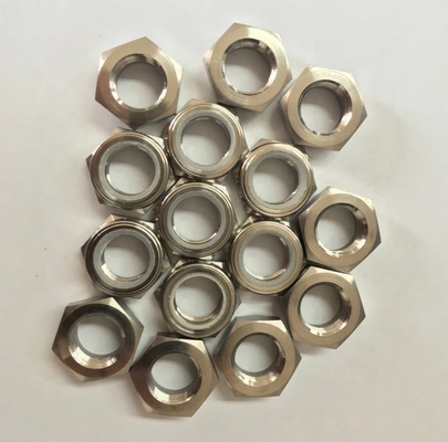 DIN estándar de acabado natural 1/2-20 fina nuez de nyloc para carreras de autos de sprint en titanio Gr5 y durabilidad