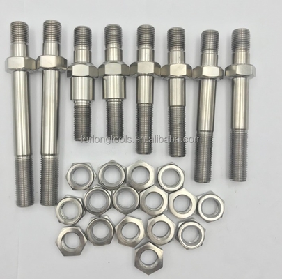 DIN estándar de acabado natural 1/2-20 fina nuez de nyloc para carreras de autos de sprint en titanio Gr5 y durabilidad