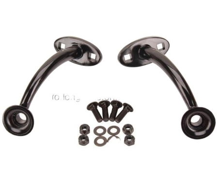 Universal negro Highboy anodizado sin guardabarros montaje de faro de rodillas calientes con rendimiento garantizado y ajuste