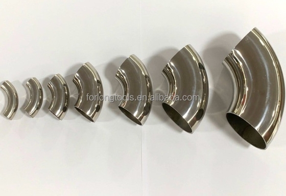 Apoyo personalizado OEM 304 de acero inoxidable 90 grados de soldadura Doblar el codo con stock Sí acabado pulido