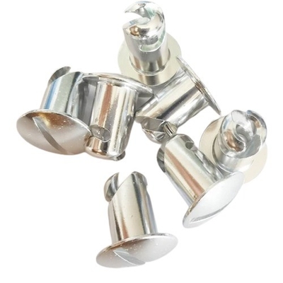 Aluminio universal 7/16 &quot;por.500&quot; 1/4 Girar rápidamente DOME HEAD Dzus Fijaciones Aluminio de plata para el rendimiento universal