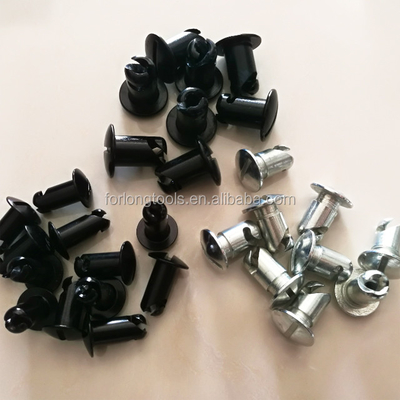 Aluminio universal 7/16 &quot;por.500&quot; 1/4 Girar rápidamente DOME HEAD Dzus Fijaciones Aluminio de plata para el rendimiento universal
