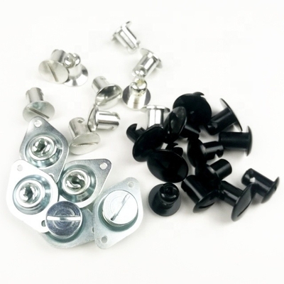 Aluminio universal 7/16 &quot;por.500&quot; 1/4 Girar rápidamente DOME HEAD Dzus Fijaciones Aluminio de plata para el rendimiento universal