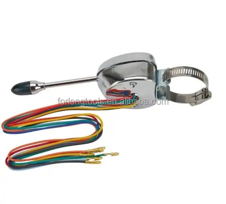 Interruptor de señal de giro de columna de cromo negro universal con perno de peligro y tamaño estándar OEM