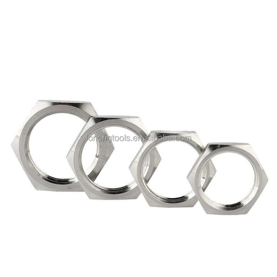 Finitura natural de acero inoxidable Hex Jam Nut 5/8-18 Nut delgado para tamaño estándar en el sistema de medición imperial