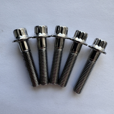 Actualice su automóvil con el estándar OE NO. Titanio universal 12 PT RS/ RX Kit de borde dividido M7 x 32 tornillos de perillas de perno y tuercas