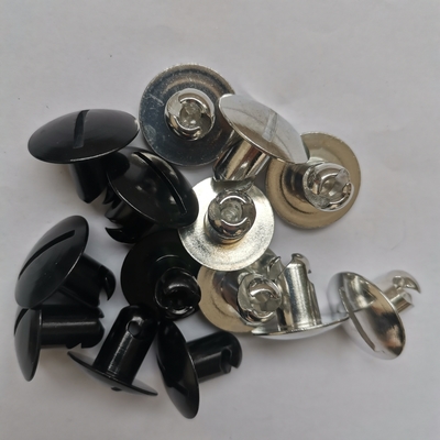 Universal Sprint Car Aluminio 1/4 Cuarta Vuelta Dzus Fijación 716&quot; X.500&quot; Gran Cabeza 1'' Cabeza de pulgada Negro Plata con 1