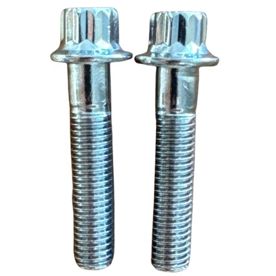 Proceso de generación de energía de la industria Titanio perno M8 x 1,25 x 32 mm 12 puntos de brida con DIN estándar y acabado de plata