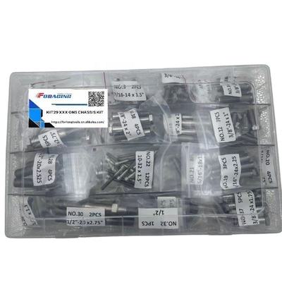Kit de pernos para automóviles de Sprint Universal Chasis triple X con Q / C R / R S / P y Titanio completo de grado 8 Conjunto de pernos 29 piezas