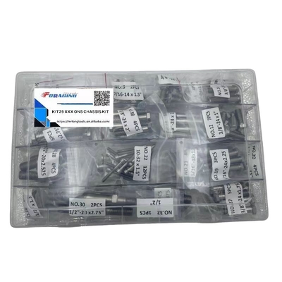 Kit de pernos para automóviles de Sprint Universal Chasis triple X con Q / C R / R S / P y Titanio completo de grado 8 Conjunto de pernos 29 piezas