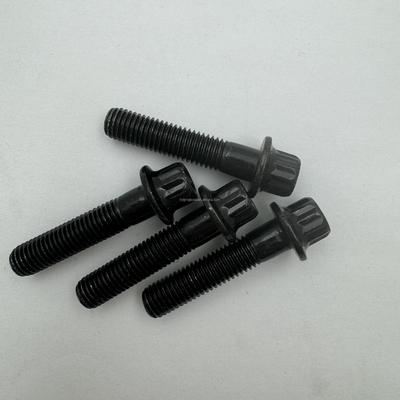 NO. estándar de OE Titanio Gr5 12 PT RS/RX Kit de aro dividido M7 x 32 Cerrojo y tuerca de brida Cerrojo negro para montaje universal de automóviles