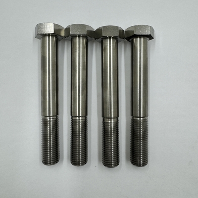 DIN estándar GR5 Titanio Hex cabeza perno 1/2 &quot;-20 x 4.5&quot; pernos de pernos con acabado natural 6AL-4V aleación de titanio