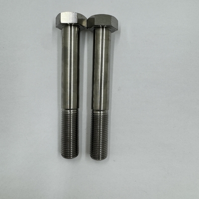 DIN estándar GR5 Titanio Hex cabeza perno 1/2 &quot;-20 x 4.5&quot; pernos de pernos con acabado natural 6AL-4V aleación de titanio