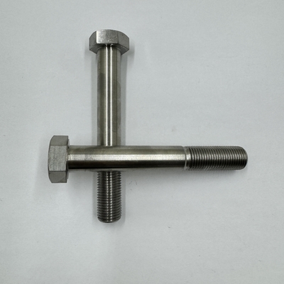 DIN estándar GR5 Titanio Hex cabeza perno 1/2 &quot;-20 x 4.5&quot; pernos de pernos con acabado natural 6AL-4V aleación de titanio