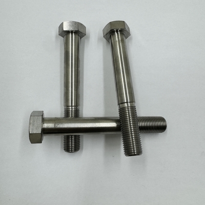 DIN estándar GR5 Titanio Hex cabeza perno 1/2 &quot;-20 x 4.5&quot; pernos de pernos con acabado natural 6AL-4V aleación de titanio